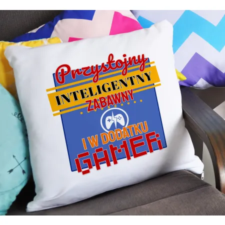 Poduszka dla gracza GAMER przystojny inteligentny zabawny